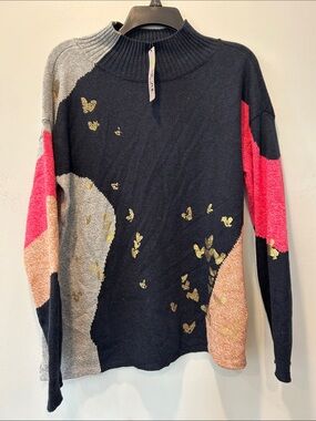 NIC+ZOE Ribbed Mock Neck Sweater